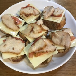 フランスパンで作るカナッペ